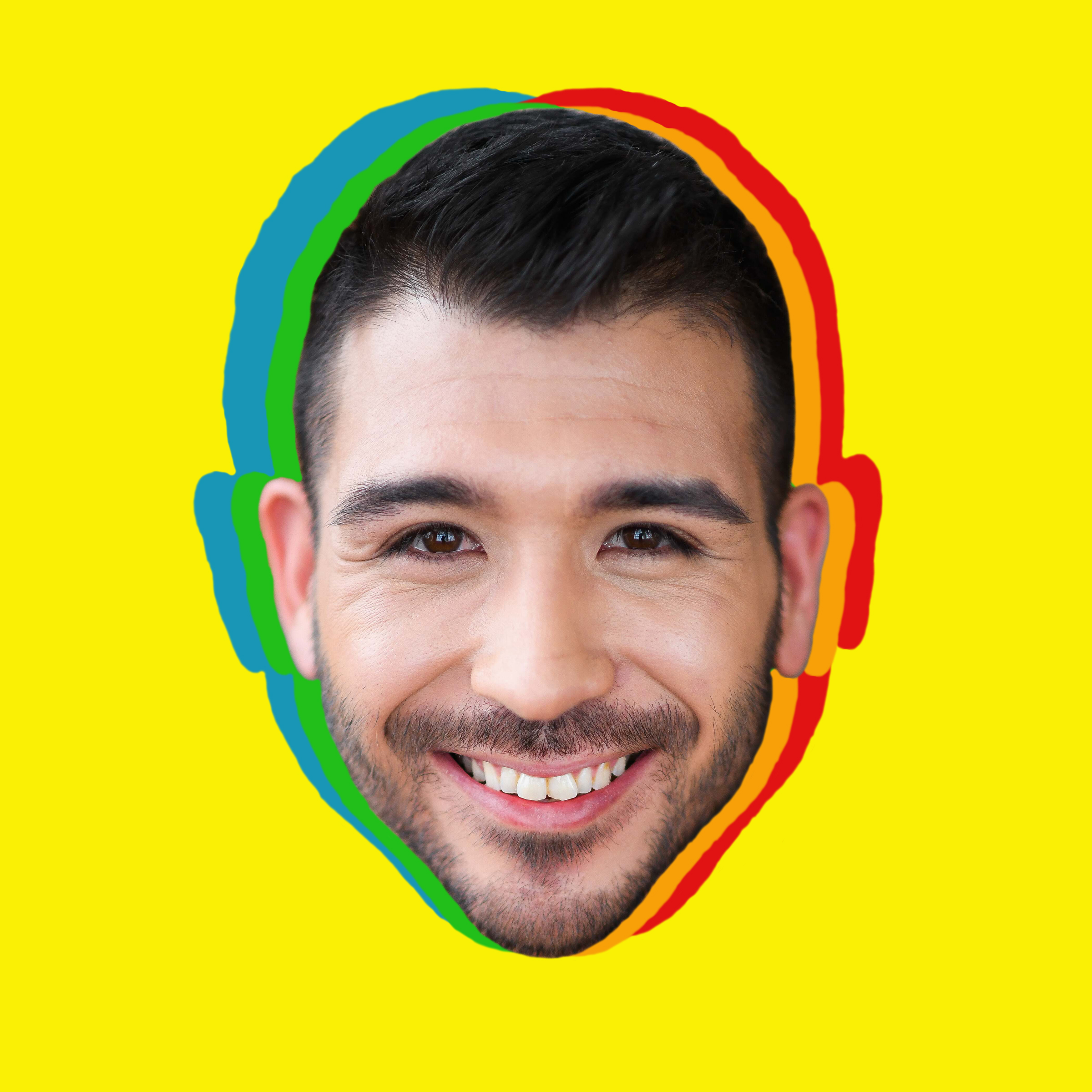 anthony paulino face with yellow background
